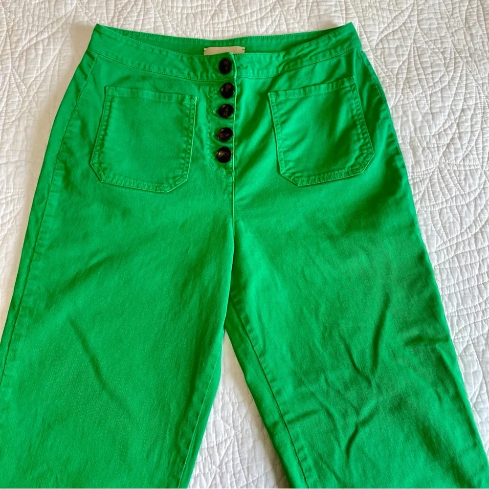 Paloma Wool Margherita wide leg high waist Green  pants 8